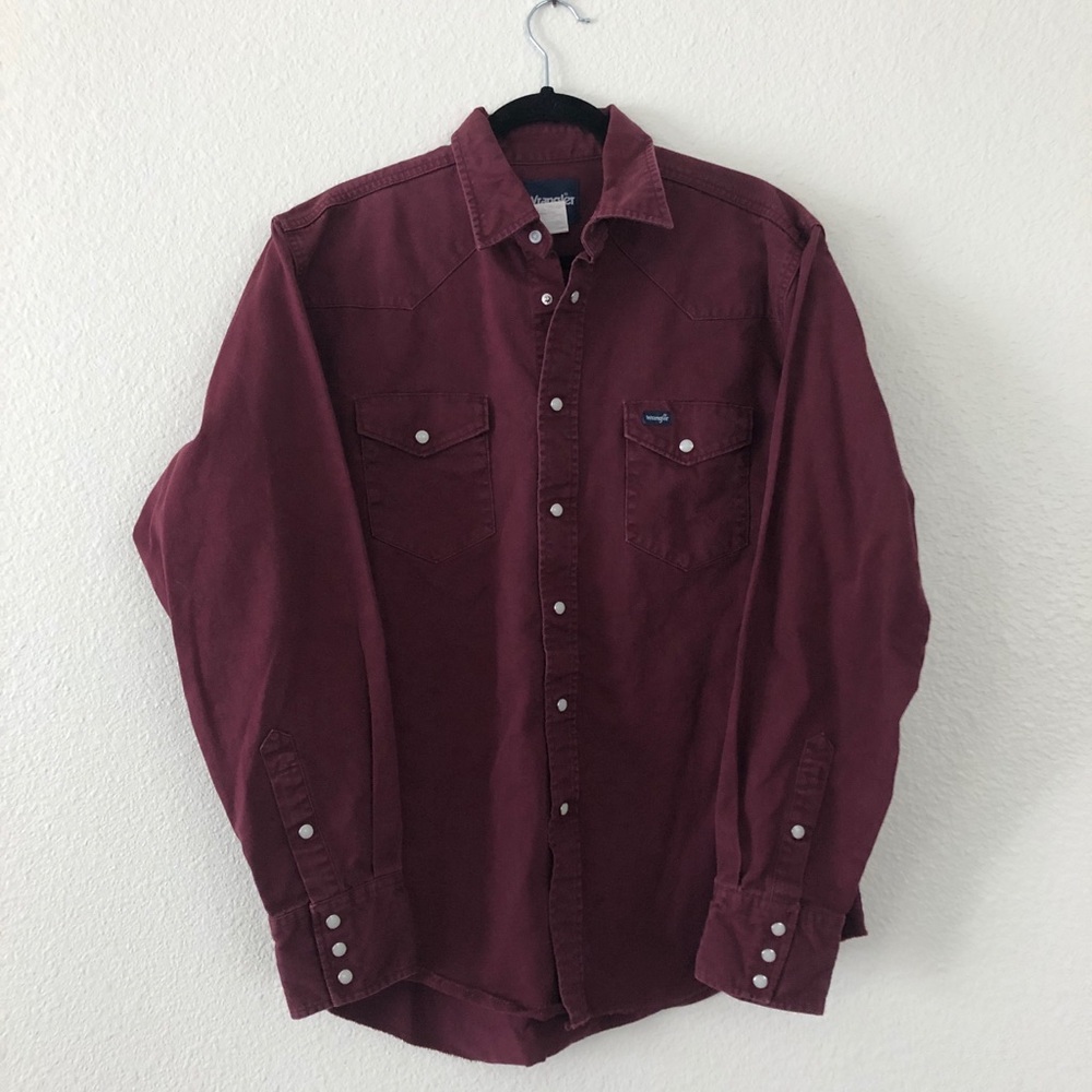 Wrangler Pearl Snap Button Down (16 1/2 x 36)
